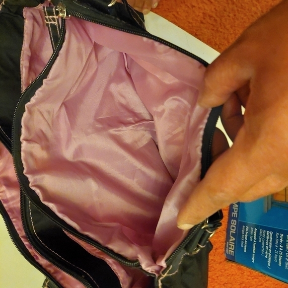 Vintage* 80s Carroll Ried Black Nylon Handbag/Purse - Picture 6 of 16